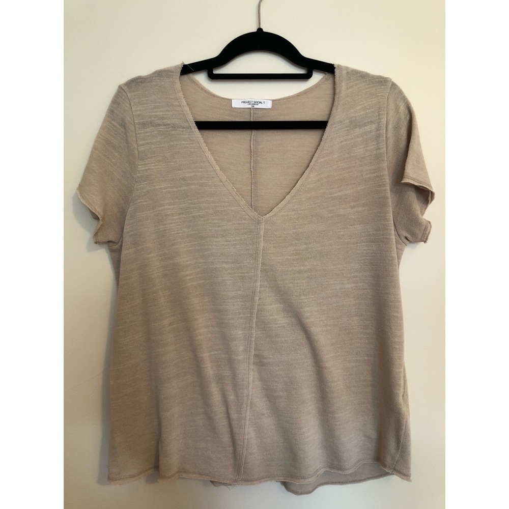 Tan Short Sleeve Top